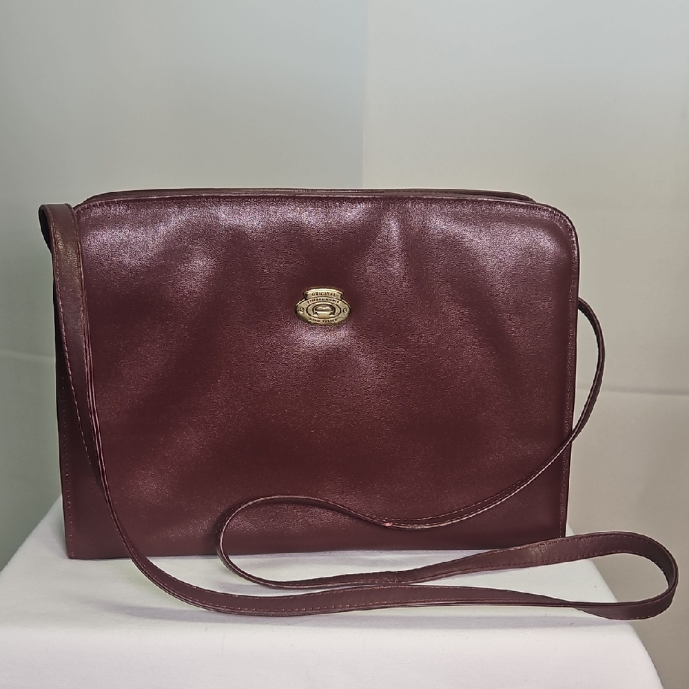 Eitienne Aigner Burgundy Leather Shoulder Bag